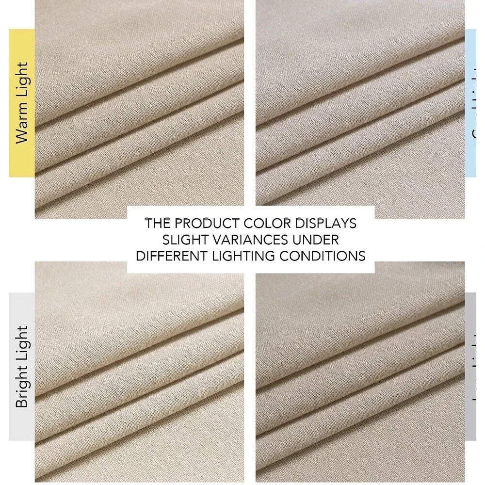 NICETOWN Semi Sheer Light Filtering 52x102 inches Long Curtains,Angora, 2 Panel